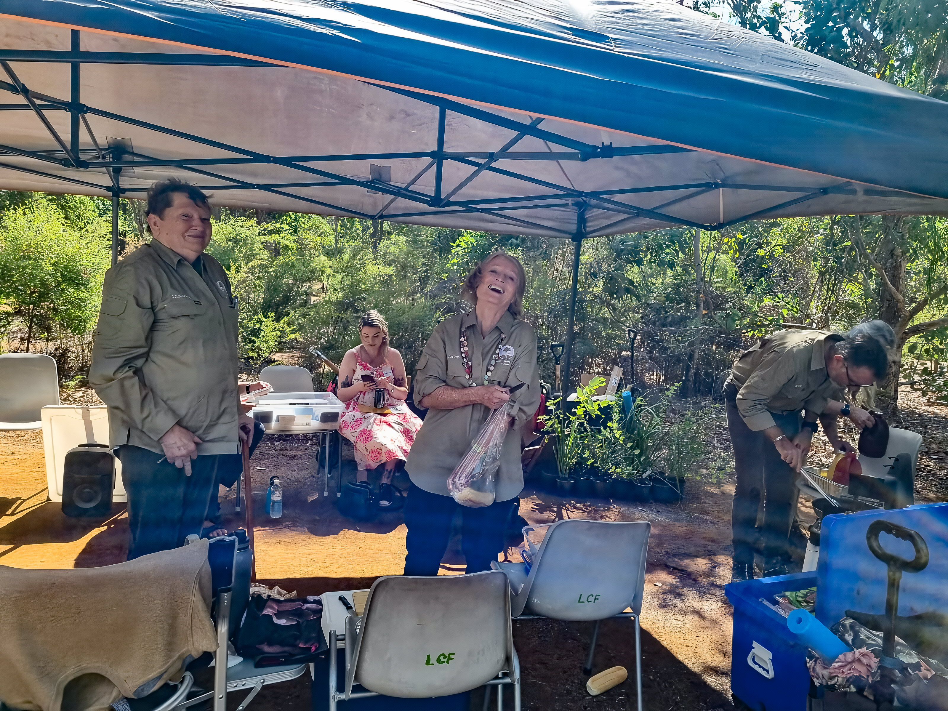 Visitors at Living Legacy Wellington Dam Forest commemorating loved ones