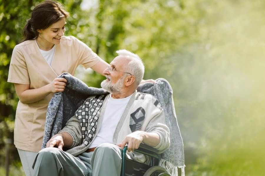 A man receiving full end of life care in Perth Australia