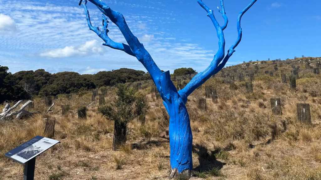 Blue Painted Tree by Ben Prater