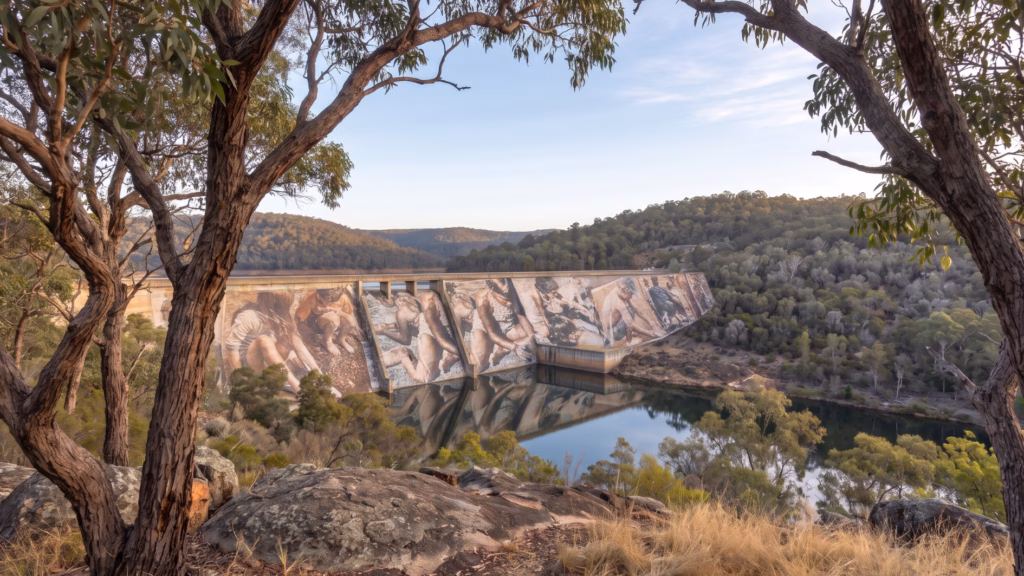 Wellington Dam Reflections mural in Western Australia