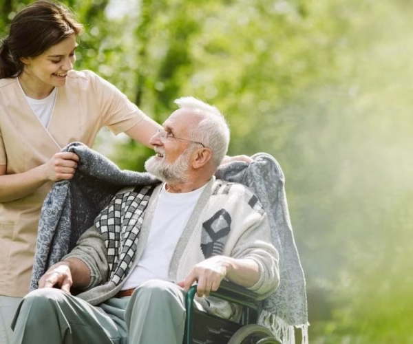 A man receiving full end of life care in Perth Australia