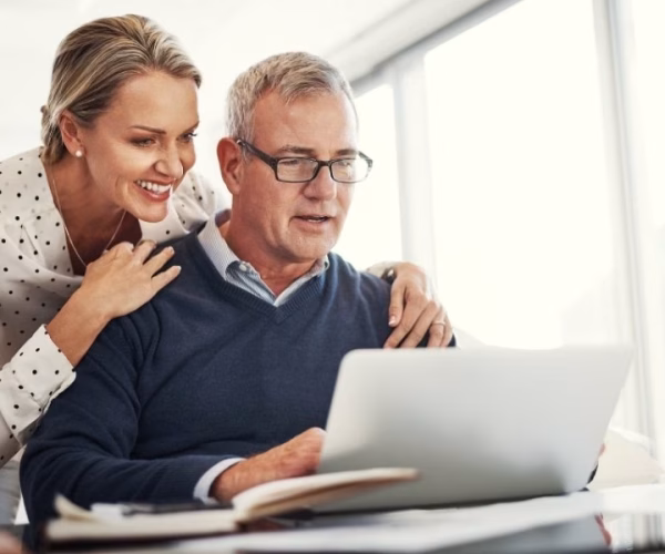 A husband and wife planning for their retirement in Perth Australia